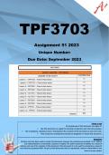 TPF3703 Assignment 51 (PORTFOLIO COMPLETE ANSWERS) 2023 - DUE September 2023