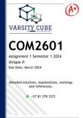 COM2601 Assignment 1 (ANSWERS) Semester 1 2024 - DISTINCTION GUARANTEED