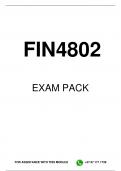 FIN4802 EXAM PACK 2024