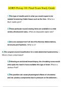 AORN Periop 101 Final Exam Study Guide Latest Questions and Answers (2023/2024) (Verified Answers)