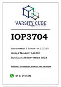 IOP3704 Assignment 2 (ANSWERS) Semester 2 2023 (746230) DISTINCTION GUARANTEED