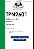 TPN2601 Assignment 2 (QUALITY ANSWERS) 2024
