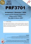 PRF3701 Assignment  1 (COMPLETE ANSWERS) Semester 1 2024 (678632) - DUE 25 March 2024 
