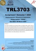 TRL3703 Assignment 1 (COMPLETE ANSWERS) Semester 1 2024 - DUE 8 March 2024