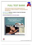 TEST BANK FOR EVOLVE RESOURCES IN MATERNAL-CHILD NURSING, 6TH EDITION BY MCKINNEY
