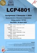 LCP4801 Assignment 1 (100% COMPLETE ANSWERS) Semester 1 2024 - DUE 5 April 2024