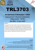 TRL3703 Assignment 3 (COMPLETE ANSWERS) Semester 1 2024 - DUE 12 April 2024 