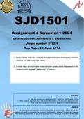 SJD1501 Assignment 4 (COMPLETE ANSWERS) Semester 1 2024 (619256) - DUE 15 April 2024