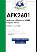 AFK2601 Assignment 2 (QUALITY ANSWERS) Semester 1 2024