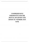 TEST BANK FOR COMPREHENSIVE PERIODONTICS FOR THE DENTAL HYGIENIST 4TH EDITION BY WEINBERG 