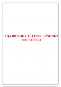 AQA BIOLOGY AS LEVEL JUNE 2022 7401 PAPER 2