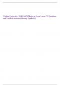Walden University: NURS 6670 Midterm Exam Latest- 75 Questions and Verified Answers (Already Graded A)