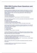 PDB CEN Practice Exam Questions and Answers 2023