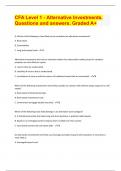CFA Level 1 - Alternative Investments. Questions and answers. Graded A+