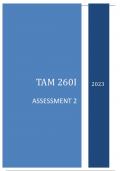 TAM2601 ASSESSMENT 2 2023. 100% RELIABLE solutions, workings, explanations and additional notes.