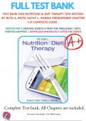 Test Bank For Nutrition & Diet Therapy 12th Edition By Ruth A. Roth; Kathy L. Wehrle 9781305945821 Chapter 1-21 Complete Guide .