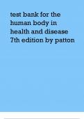 Test Bank for The Human Body in Health and Disease 7th Edition by Patton.Test Bank for The Human Body in Health and Disease 7th Edition by Patton.Test Bank for The Human Body in Health and Disease 7th Edition by Patton.