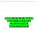 BMAL 590 RESEARCH AND STATISTICS UPDATED REVISION GUIDE  Exam (elaborations)