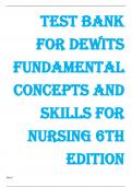 Test Bank For Dewits Fundamental Concepts And Skills For Nursing 6th Edition By Williams