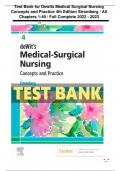 Test Bank for Dewits Medical Surgical Nursing Concepts and Practice 4th Edition Stromberg / All Chapters 1-49 / Full Complete