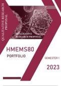 HMEMS80 PORTFOLIO ANSWERS ( SEMESTER 1 -2023)