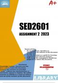 SED2601 ASSIGNMENT 2 2023