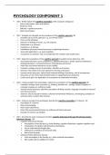 Psychology - A level - Component 1 - Past papers and answers / exemplar answers