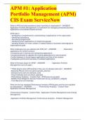 APM #1: Application Portfolio Management (APM) CIS Exam ServiceNow