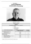 Case Study: Acute Delirium UNFOLDING Reasoning, John Kelly, 77 years old, (Latest 2021) Correct Study Guide, Download to Score A