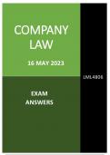 16 MAY 2023 EXAM ANSWERS - COMPANY LAW LML4806