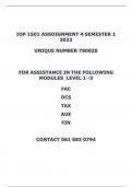 IOP1501 ASSIGNMENT 4 SEMESTER 1 2023