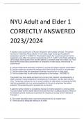 Exam (elaborations) NYU Adult And Elder 