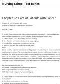 Chapter 22 Care of Patients with Cancer Nursing School Test Banks.