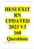 HESI EXIT RN EXAM Questions and Answers 