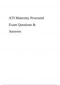 ATI Maternity Proctored Exam2 Questions & Answers