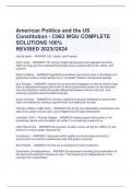 Exam (elaborations) WGU C963 American Politics And The US Constitution 