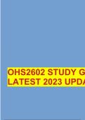 OHS2602 STUDY GUIDE LATEST 2023 UPDATED.