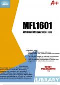 MFL1601 Assignment 3 (COMPLETE ANSWERS) Semester 1 2023