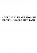 TEST BANK ADULT HEALTH NURSING 8TH EDITION COOPER