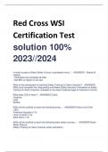 Red Cross WSI  Certification Test solution 100%  2023//2024