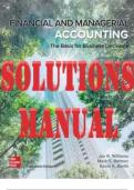 SOLUTIONS MANUAL for Financial & Managerial Accounting, 20th Edition by Jan Williams, Mark Bettner and Kevin Smith. ISBN13: 9781264445240. (All 26 Chapters)
