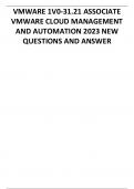 VMWARE 1V0-31.21 ASSOCIATE VMWARE CLOUD MANAGEMENT AND AUTOMATION 2023 NEW QUESTIONS AND ANSWER 