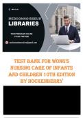 Test Bank for Wong's Nursing Care of Infants and Children 10th Edition by Hockenberry