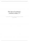 Summary LLB Notes Contract Law 2023 (Distinction)