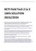 NCTI Field Tech 2 to 3 100% SOLUTION  2023//2024