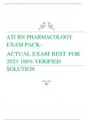 ATI RN PHARMACOLOGY EXAM -QUESTIONS AND ANSWERS-2023