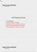 ATI RN Nutrition Exam (6 New Latest Versions 2023-2024)
