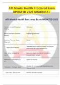 ATI Mental Health Proctored Exam UPDATED 2023 GRADED A+