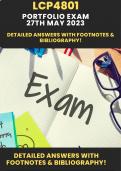 LCP4801 Portfolio Exam Answers in detail (27 May 2023) Footnotes and Bibliography included! 