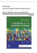 Test Bank - Mosby's/Sorrentino’s Canadian Textbook for the Support Worker, 4th & 5th Edition by Sorrentino/Wilk, All Chapters